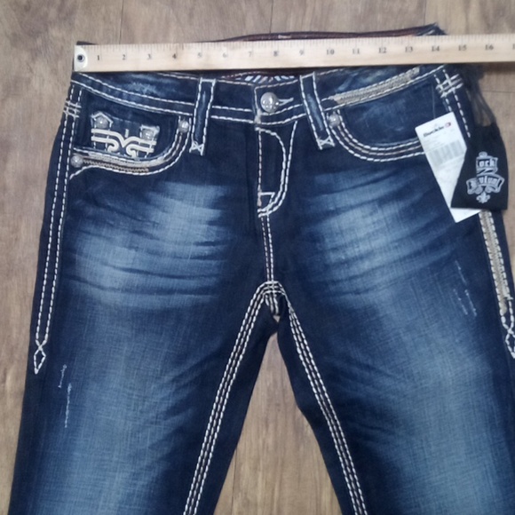 Rock Revival Women's 26 Easy Boot Kai Embellished Embroidered Distressed NWT - Picture 9 of 13